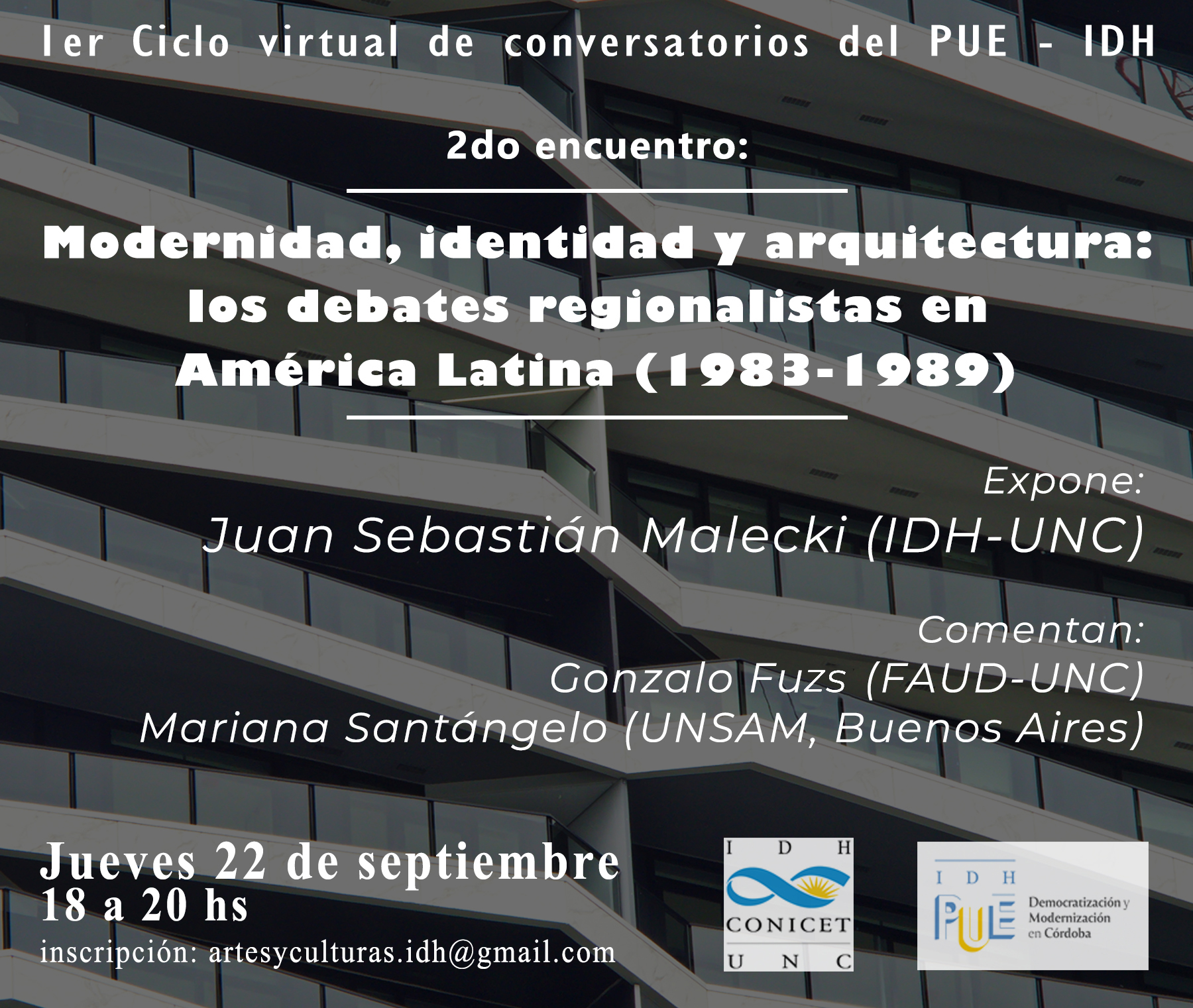 Segundo encuentro del 1er. Ciclo de Conversatorios: Democratizaciones y modernizaciones en las prácticas artístico-culturales de Córdoba