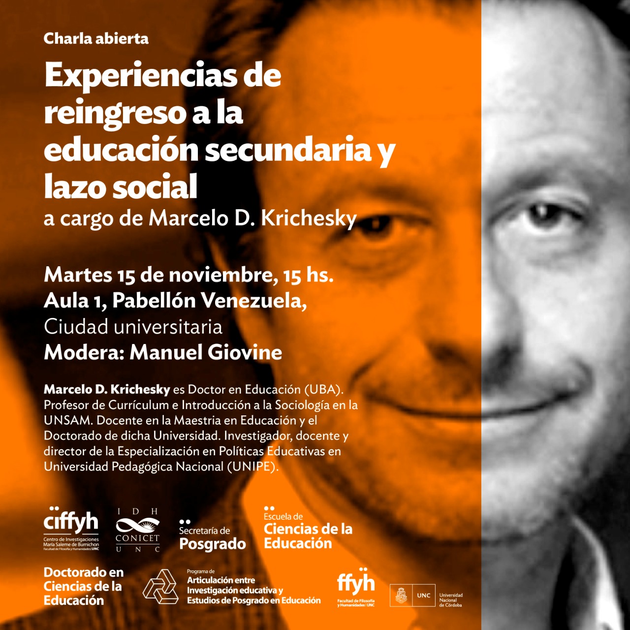Charla abierta: «Experiencias de reingreso a la educación secundaria y lazo social»